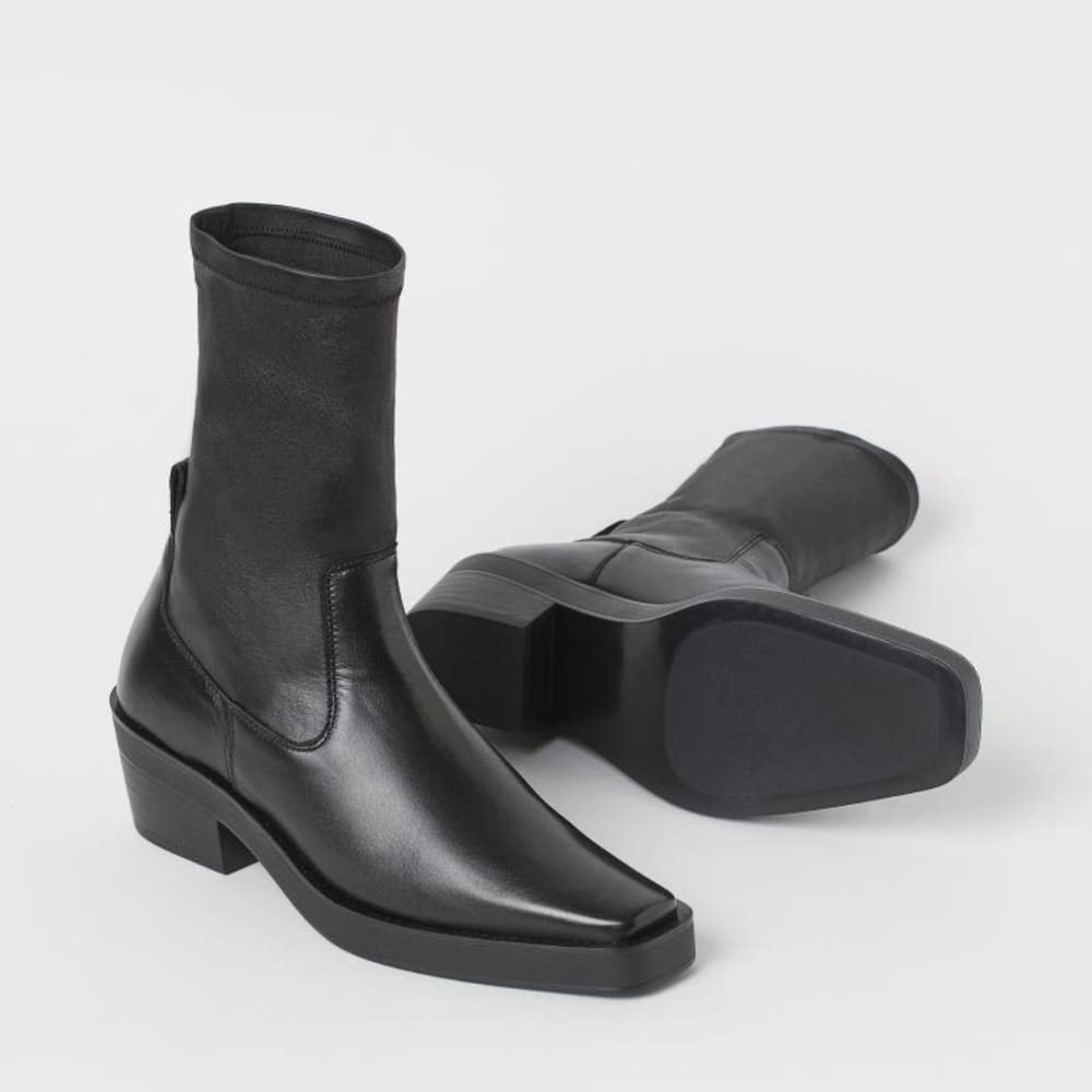 H&M women leather western boots, size 9.5